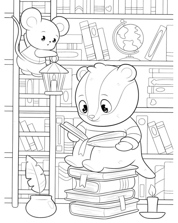 Пушистые мечтатели: книжка-раскраска