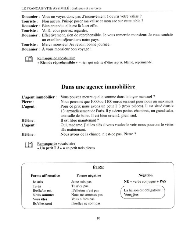 Le francais vite assimile = Французский язык: диалоги и упражнения: Учебное пособие