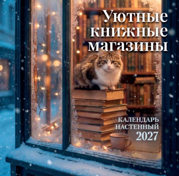 Обложка книги «Уютные книжные магазины. Календарь настенный на 2027 год (300х300 мм)» — None, ISBN 9785042388552