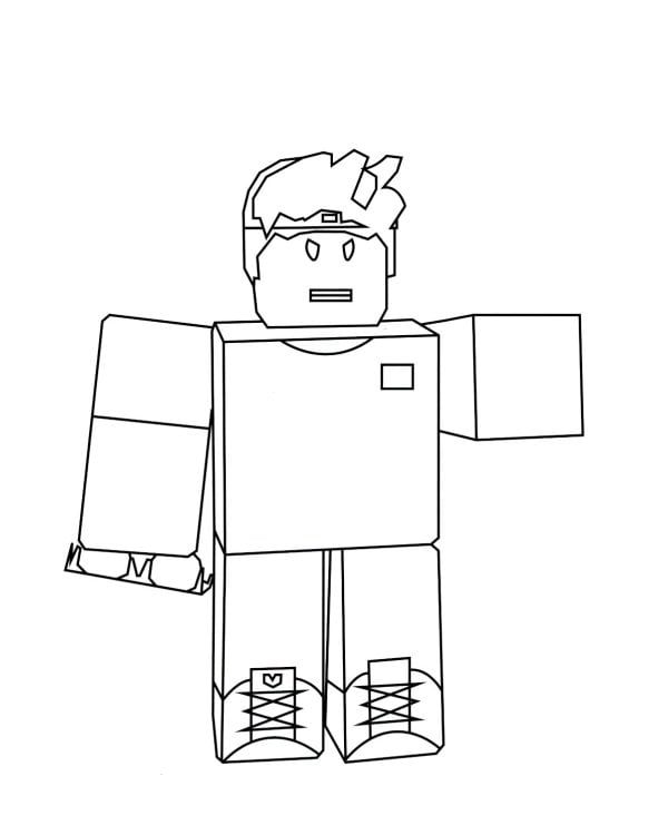 Раскраска для детей в стиле Roblox