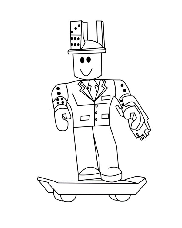 Раскраска для детей в стиле Roblox
