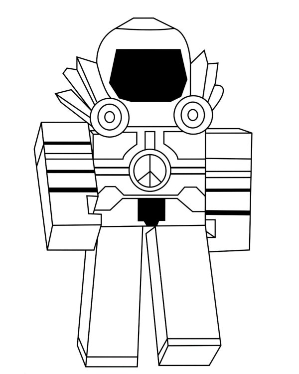 Раскраска для детей в стиле Roblox