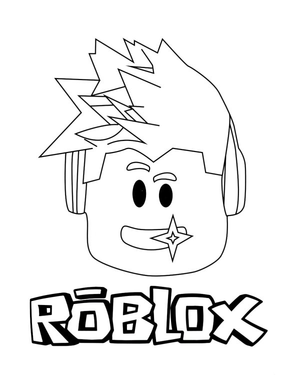 Раскраска для детей в стиле Roblox