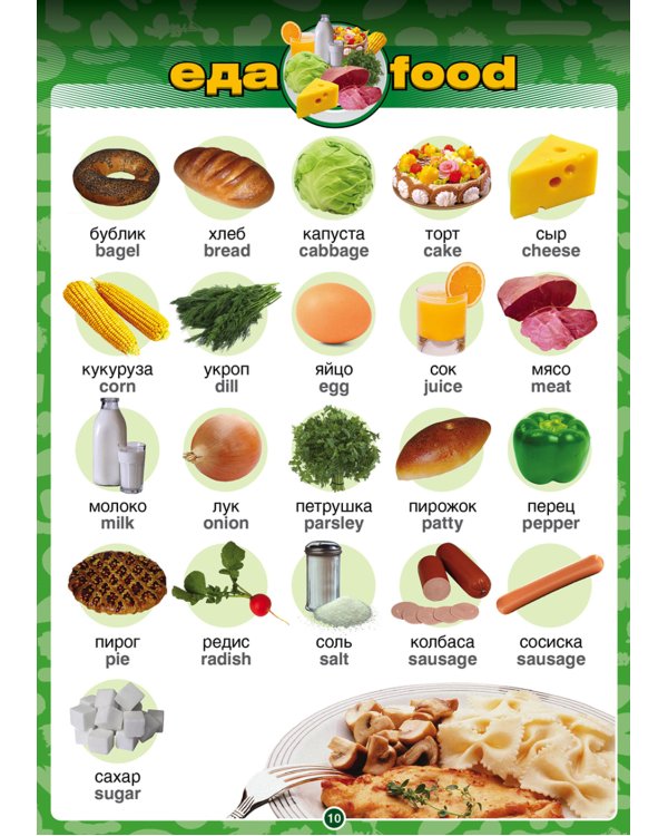 Говорящий англо-русский и русско-английский словарь с картинками. Книга для говорящей ручки "Знаток"