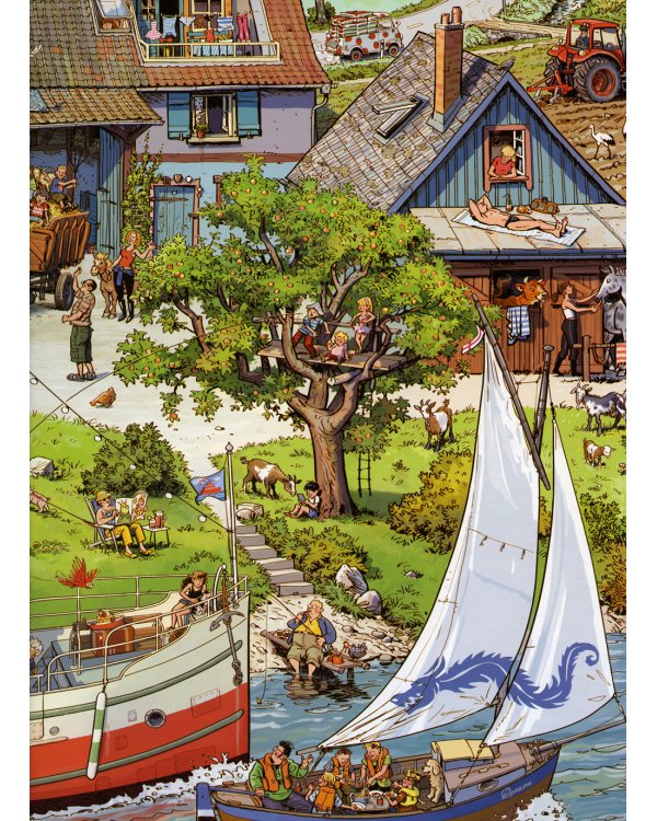 На реке. История в картинках