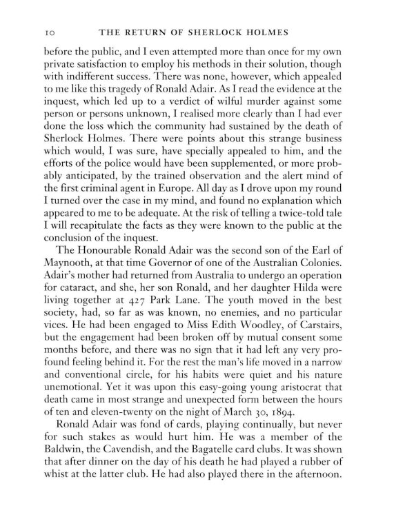 The Return of Sherlock Holmes