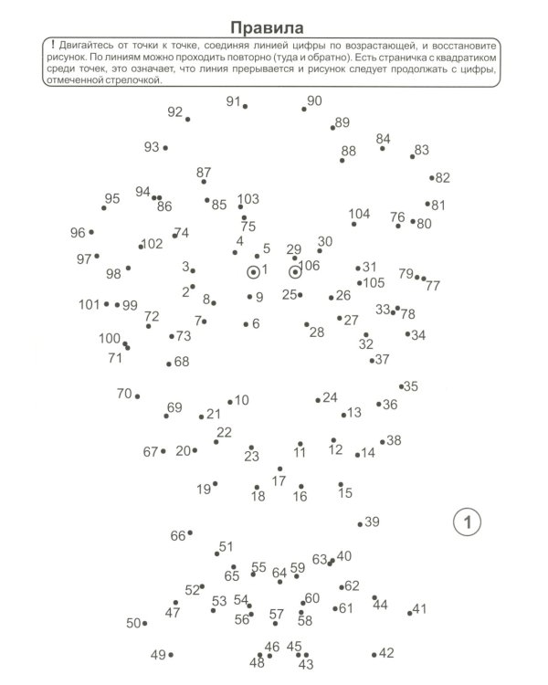Умственная и моторная тренировка. От точки к точке