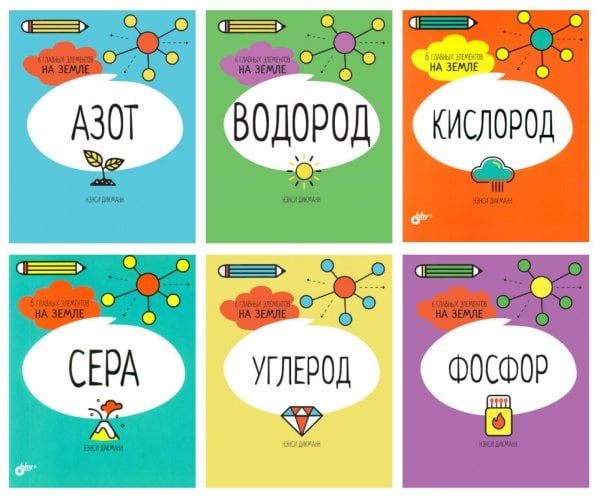 Азот. Водород. Кислород. Сера. Углерод. Фосфор. 6 главных элементов на Земле (комплект из 6 кн.)