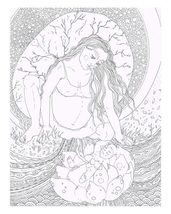 Цвет Женской Силы: От корней к крыльям. Медитативная раскраска-антистресс