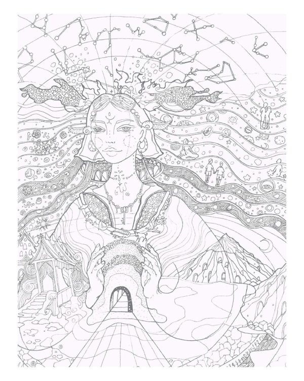 Цвет Женской Силы: От корней к крыльям. Медитативная раскраска-антистресс