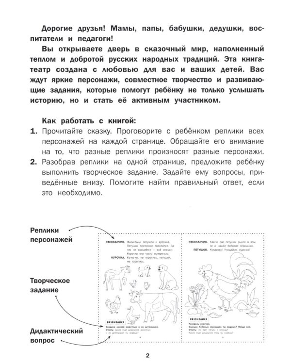 Петушок и бобовое зернышко: книга-театр