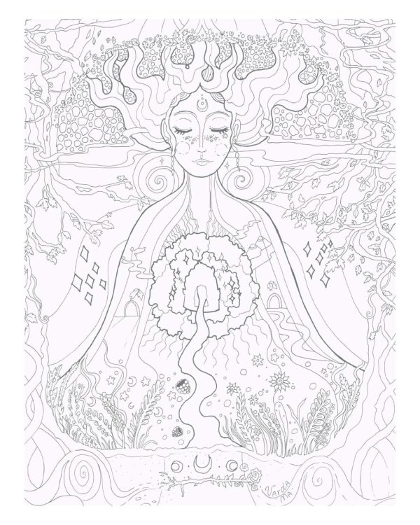 Цвет Женской Силы: От корней к крыльям. Медитативная раскраска-антистресс