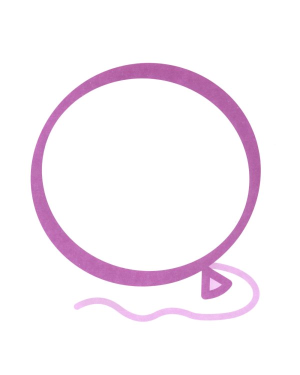 Одной краской. Раскрась фиолетовым. 1+