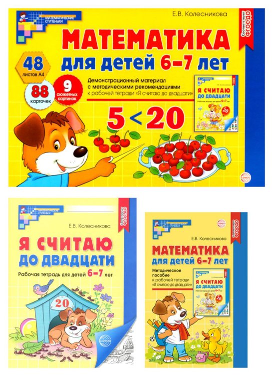 Математические ступеньки Математические ступеньки 6-7 лет №1 (комплект из 3-х книг)