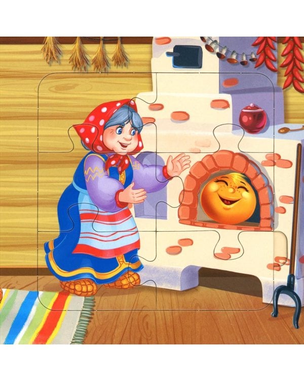 Колобок: книга с пазлами (24 детали)