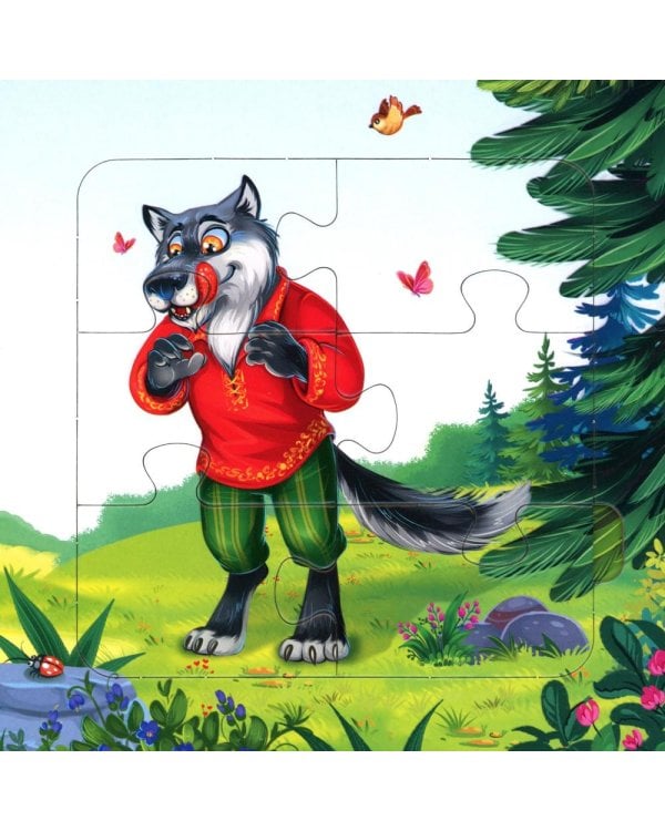 Колобок: книга с пазлами (24 детали)