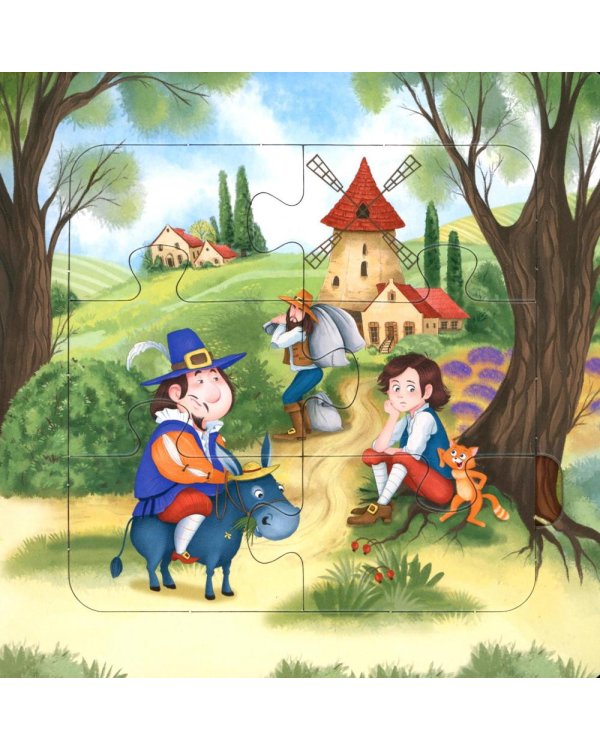 Кот в сапогах: книга с пазлами (24 детали)