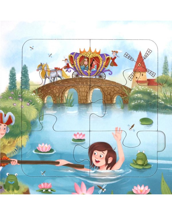 Кот в сапогах: книга с пазлами (24 детали)