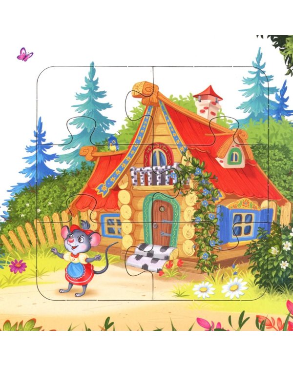 Теремок: книга с пазлами (24 детали)