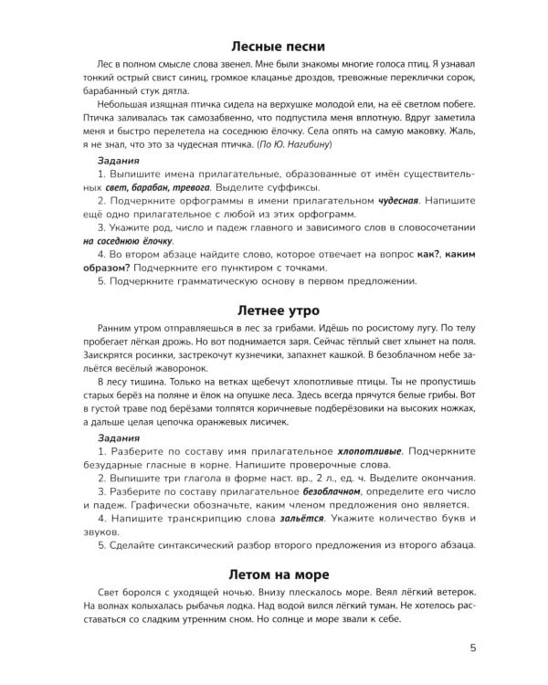 Русский язык на "5": лучшие диктанты, упражнения, кроссворды: 4 класс