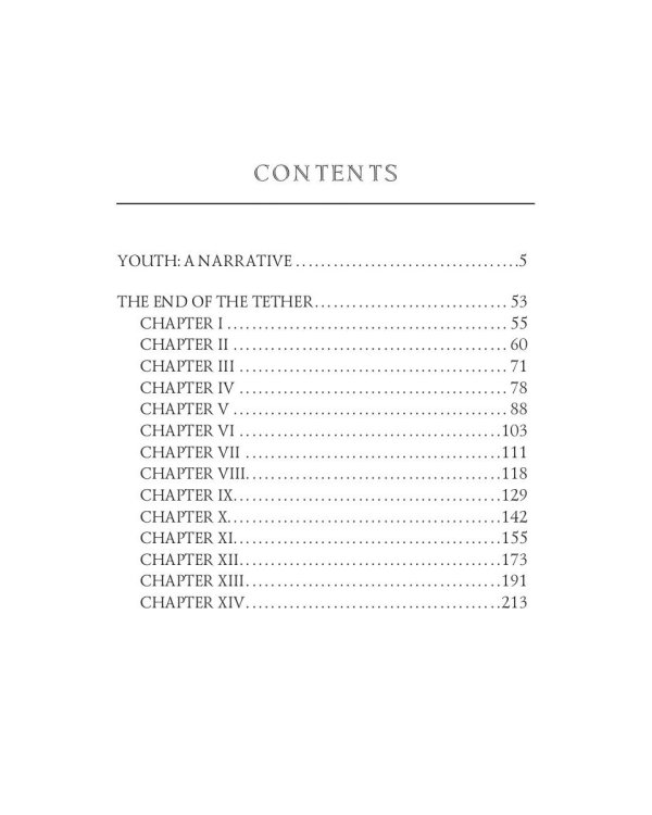 Youth. A Narrative &amp; The End of the Tether