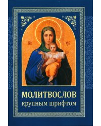 Молитвослов: крупным шрифтом (Божья матерь с младенцем) (синяя)