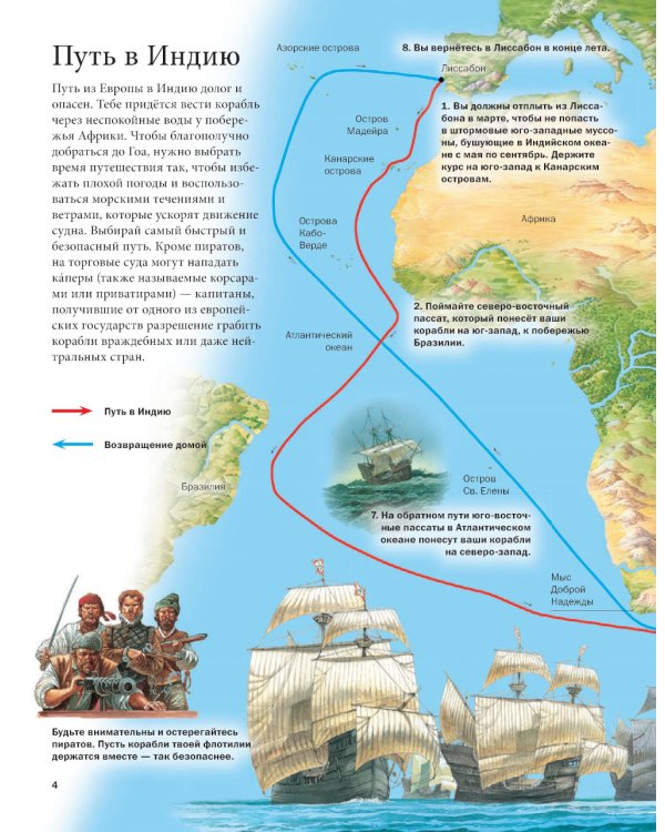 На парусном корабле из Европы в Индию и обратно. Историческое приключение: эпоха Великих географических открытий