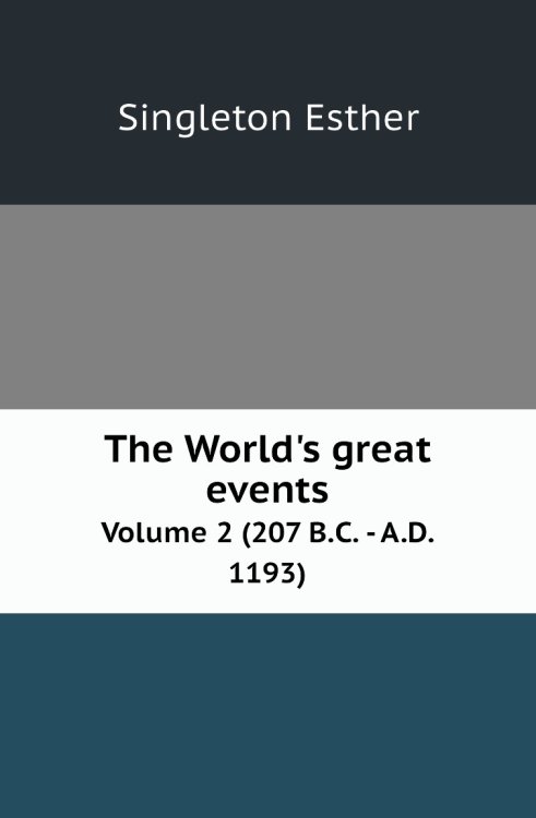Обложка книги «The World's great events. An indexed history of the world from earliest times to the present day by famous historians.» — Singleton Esther, ISBN 9785519489652