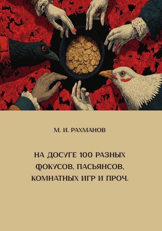 Обложка книги «На досуге 100 разных фокусов, пасьянсов, комнатн. игр и проч. и проч.: собрание всевозможных фокусов, удобоисполняемых всеми и каждым, самыхинтересных и разнообразных пасьянсов, не требующих большого соображения, весьма интересных и занимательных комнатны» — сост. М. И. Рахманов, ISBN 9785517135322