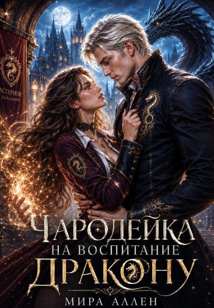Обложка книги «Чародейка на воспитание дракону» — Мира Аллен, ISBN 9785524027795