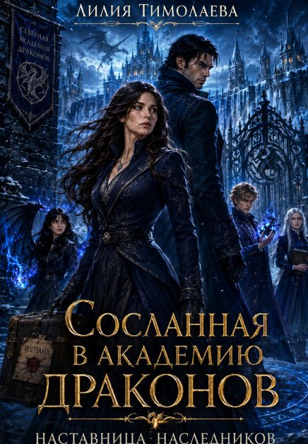 Обложка книги «Сосланная в академию драконов. Наставница наследников» — Лилия Тимолаева, ISBN 9785524023780