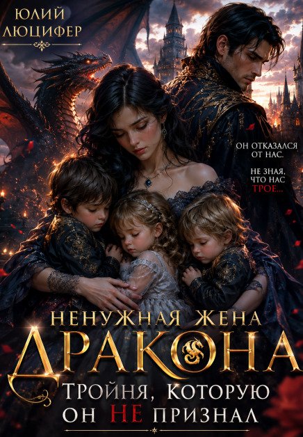 Обложка книги «Ненужная жена дракона. Тройня, которую он не признал» — Юлий Люцифер, ISBN 9785524019608