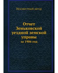 Отчет Зеньковской уездной земской управы
