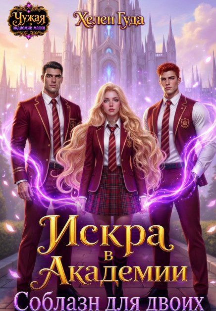 Обложка книги «Искра в Академии. Соблазн для двоих» — Хелен Гуда, ISBN 9785524043436