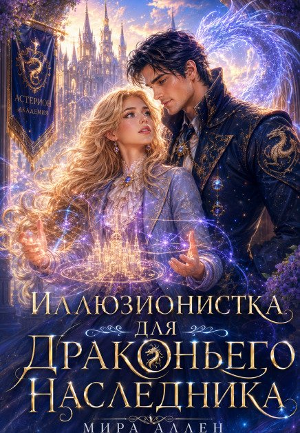 Обложка книги «Иллюзионистка для драконьего наследника» — Мира Аллен, ISBN 9785524052575