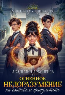 Обложка книги «Огненное недоразумение на бытовом факультете» — Ася Рыба; Ллина Айс, ISBN 9785524049377