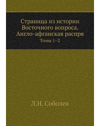 Страница из истории Восточного вопроса. Англо-афганская распря