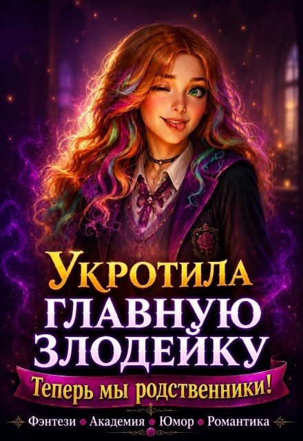 Обложка книги «Укротила главную злодейку: теперь мы родственники!» — Е Каши, ISBN 9785524055118