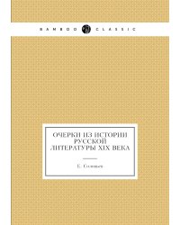 Очерки из истории Русской литературы XIX века