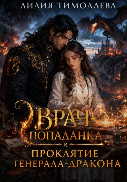 Обложка книги «Врач-попаданка и проклятие генерала-дракона» — Лилия Тимолаева, ISBN 9785524023704