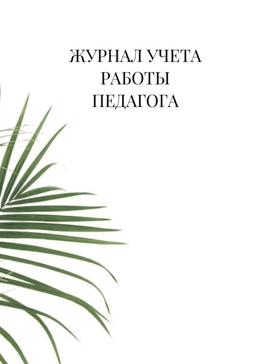 Журнал учета работы педагога дополнительного образования Журнал учета работы педагога дополнительного образования
