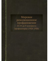 Мировое революционное профдвижение от IV до V конгресса профинтерна 1928-1930