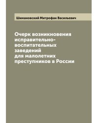 Очерк возникновения исправительно-воспитательных заведений для малолетних преступников в России