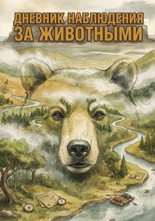 Обложка книги «Дневник наблюдения за животными, дизайн: "Метранпаж" универсальный, 100 страниц» — Нет автора, ISBN 9785521989126