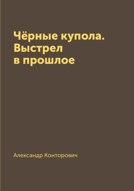 Чёрные купола. Выстрел в прошлое