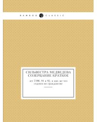 Сильвестра Медведева Созерцание краткое