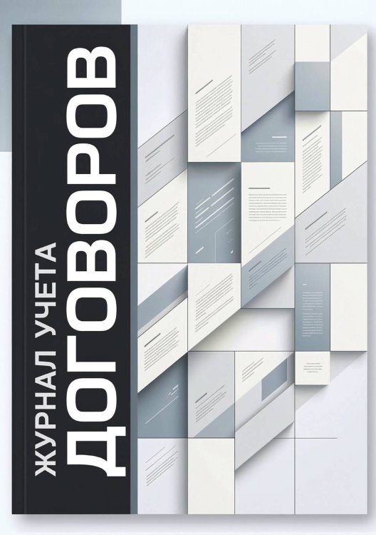 Обложка книги «Журнал учета договоров, А5, 100 страниц, дизайн "Метранпаж", мягкая обложка» — Нет автора, ISBN 9785521986705