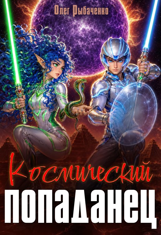 Обложка книги «Космический попаданец» — Олег Рыбаченко, ISBN 9785524015853
