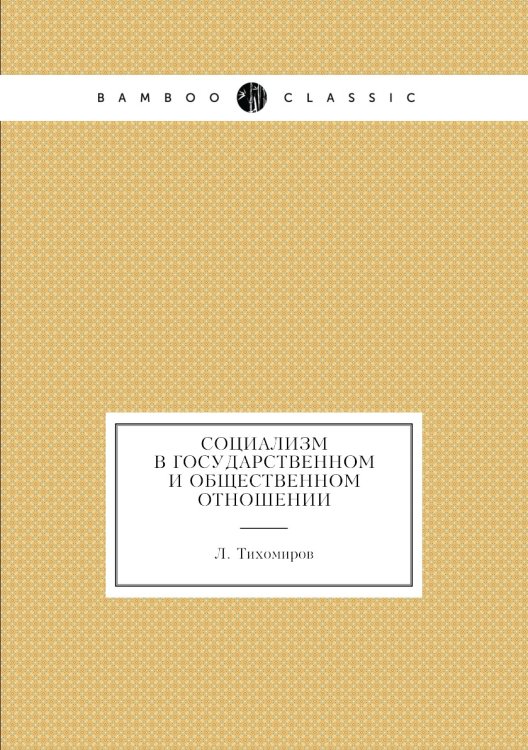 Социализм в государственном и общественном отношении