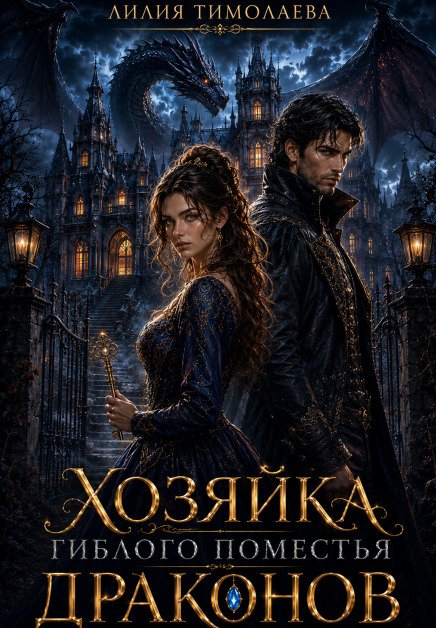 Обложка книги «Хозяйка гиблого поместья драконов» — Лилия Тимолаева, ISBN 9785524023827